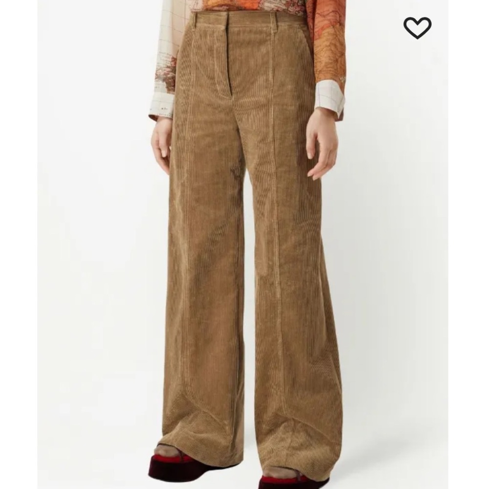 NWT Burberry 2022 Wide Leg Corduroy Trousers - Picture 12 of 12